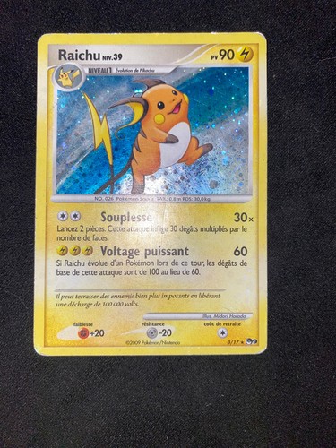 Carte pokémon raichu - pokémon, 3/17