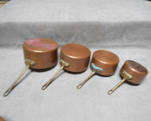 Casseroles vintage cuivre - casseroles,