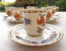 6 Tasses à café Porcelaine Limoges Raynaud Vieux Chine Collection Damon