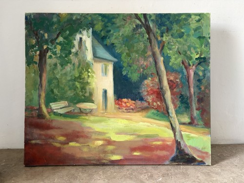 Tableau peinture maison - tableau, “maison