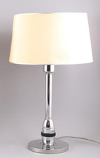 JUMO Varilux lamp chrome 1950s original lampshade cream 3 lights design 20th century