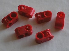 6 x LEGO TECHNIC red axle joiner 6536 / set 8285 8070 8674 8145 8289 8258 8002..