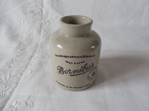 Ancien pot moutarde bornibus - a,