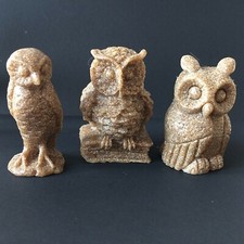 3 RESIN OWL OWLS / 3 Resin Owls