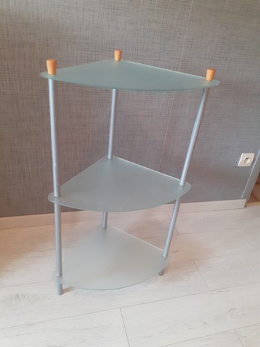 Etagère angle verre - d'angle, en