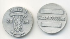 TRAIN / REGIMENT? 2nd TRANSPORT ESC 1984 2005 - CHIEN CORNER 3.5 cm DOUBLE FACE