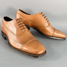 Chaussures Oxford À Lacets En Cuir Perforé Tan Taille 8 Paul Smith