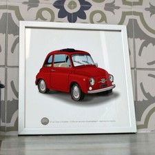 Poster voiture ancienne Fiat