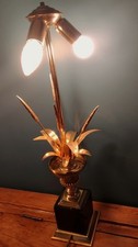Vintage Solid Gold Brass Lamp 3 Lamps Made Belgium