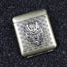 Metal Cigarette Case Dragon Head Cigarette Holder Box King Size Portable Pack