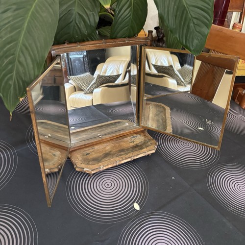 Rare ancien miroir triptyque - rare,
