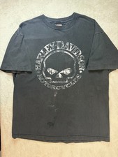 Harley Davidson Motorcycles Concord, NC Black Shirt Shirt Sz XL Skull Distressed