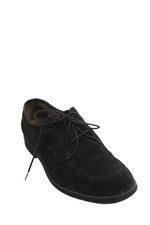 Hush Puppies® Womens Suede Solid Slip On Lace Up Oxfords Black Size 8.5