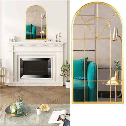 Miroir mural doré 110x56cm - miroir,