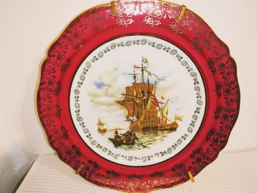 Assiette décorative barque - , et