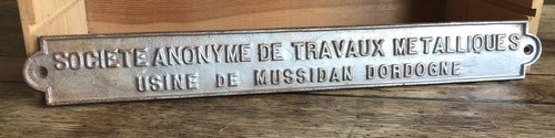 Plaque fonte société - fonte,
