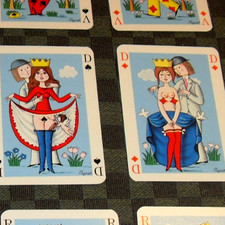 Antique Naive Style Erotic Card Game - Sexy Men and Women Verse