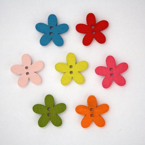 Boutons fantaisie bois - boutons,