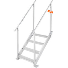 VEVOR Échelle de Quai de Bateau Aluminium Hauteur Réglable 75-96 cm 4 Marches