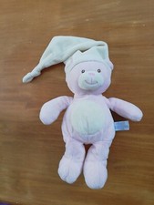 Doudou Peluche Gipsy Ours Blanc Rose Bonnet