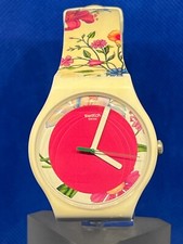 Montre Watch UHR Swiss Made SWATCH FIORINELLA SWOW127 Année 2015 Fleurs Rose
