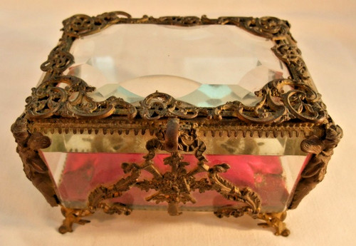 Boîte bijoux verre - boîte, à
