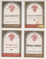 24 ANCIENNES ÉTIQUETTES VINS