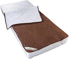 Merino wool mattress protector camel wool natural, breathable 100% cotton
