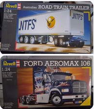 REVELL 1 24 (X2) FORD AEROMAX 106 & AUSTRALIAN ROAD TRAIN TRAILER