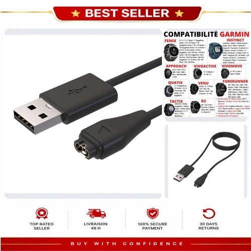 Chargeur câble usb garmin - câble,