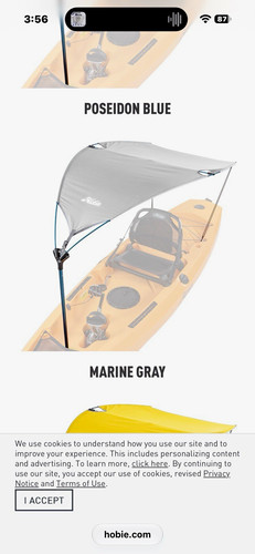 Hobie kayak bimini sun shade - hobie,