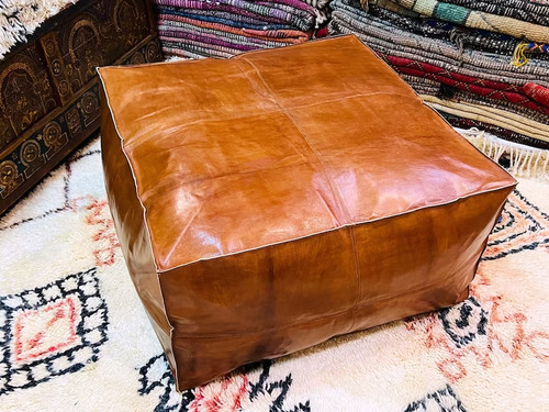Tabouret boho marron fait main