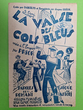 03/ PARTITION PAROLE & CHANSON - La valse des cols bleus (Marins) - vers 1946