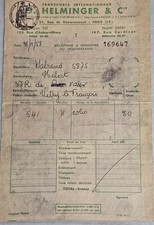 document bordereau de transport avec timbre fiscal  de controle, 1958