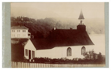 Canada, Quebec, Old Church of Tadoussac, Vintage Print, ca.1890 Canada, Qu