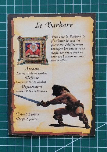 Heroquest carte personnage - heroquest,