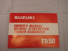 SUZUKI FA50 1980 OWNERS MANUAL