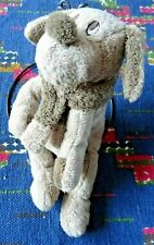 JB4 /  DOUDOU PELUCHE DIMPEL CHIEN BEIGE GRIS TAUPE FIFI ECHARPE TBE