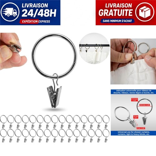 Pinces rideaux avec anneaux - à,