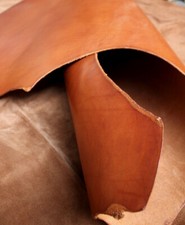 Cuir de Vachette, Naturel, Poinçonnage en ,Cuir , 2 Épais - Cognac Braun, Whisky