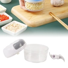 Garlic Chopper Manual Mini Safe Multipurpose Transparent Garlic Mincer With