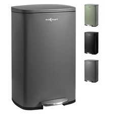 MAXCRAFT Poubelle 50L Acier