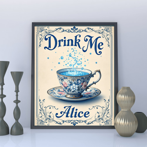 Cadre déco drink alice - déco,