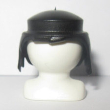 playmobil  cheveux  noir pirate natte courte     pirate corsaire ha3  neuf