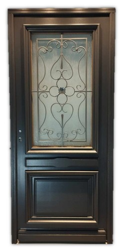 Porte entree bois vitree - porte,