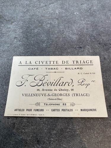 Ancienne carte entreprise - ancienne,