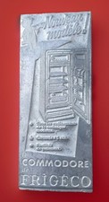 Vintage Commodore FRIGECO Refrigerator Advertising Engraving Matrix