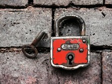 Vintage ABUS #19/50 Made In Germany Key Lock Lock Lock