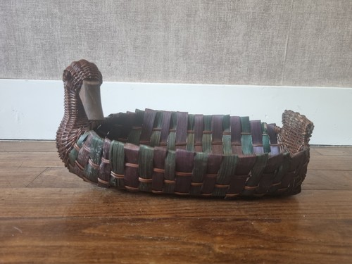 Panier rotin vintage tête - vintage,