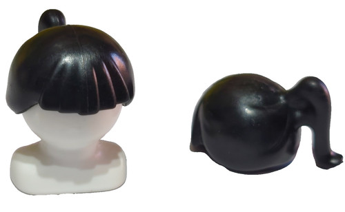Playmobil perruques noires - perruques,